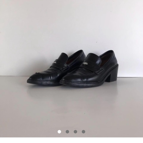 Coach Heath Penny Loafers with silver coach coin - Picture 1 of 4